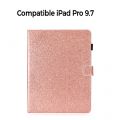 Etui folio avec stand rose gold pailleté pour iPad Pro 9.7: A1673-A1674-A1675