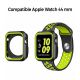 Bumper souple sport noir et vert pour Apple Watch 44mm