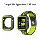 Bumper souple sport noir et vert pour Apple Watch 42mm