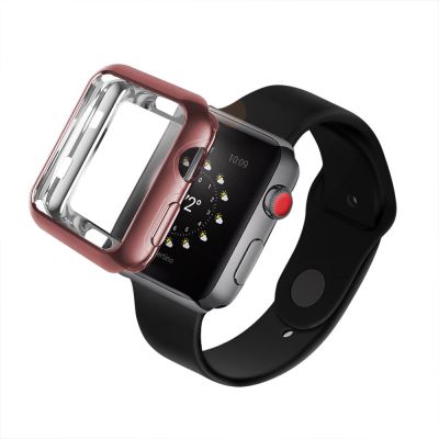 Bumper souple effet chromé rose gold pour Apple Watch 42mm