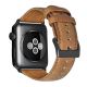 Bracelet aspect cuir camel avec finitions chromés pour Apple Watch 44mm