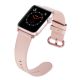 Bracelet aspect cuir rose gold avec finitions chromés pour Apple Watch 44mm