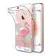 Coque iPhone 5/5S/SE silicone transparente Flamant Rose Graphique ultra resistant Protection housse Motif Ecriture Tendance Evetane