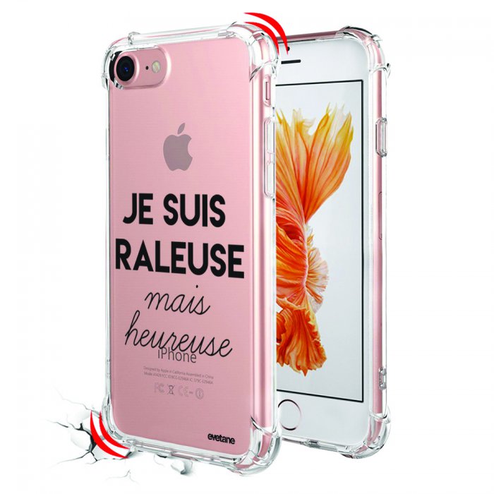 Coque iPhone 7/8/ iPhone SE 2020 antichoc souple avec angles renforcés transparente Raleuse