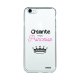 Coque iPhone 7/8 bumper argent Chiante mais princesse Ecriture Tendance et Design Evetane