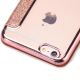 Etui Paillette iPhone 6/6S paillettes rose gold, Triangles Or, Evetane®