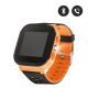 Montre connectée orange pour enfants avec GPS