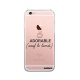 Coque iPhone 6 iPhone 6S souple transparente, Adorable Sauf le Lundi, Evetane®