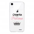 Coque iPhone Xr silicone transparente Chiante mais princesse ultra resistant Protection housse Motif Ecriture Tendance Evetane