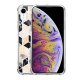 Coque iPhone Xr anti-choc souple angles renforcés transparente Carrés marbre La Coque Francaise