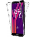 Coque Huawey Y7 2018 360 degrés  intégrale protection avant arrière silicone transparente 
