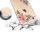 Coque iPhone 6 iPhone 6S anti-choc souple avec angles renforcés transparente, Fleurs roses, Evetane®