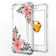 Coque iPhone 6 iPhone 6S anti-choc souple avec angles renforcés transparente, Fleurs roses, Evetane®