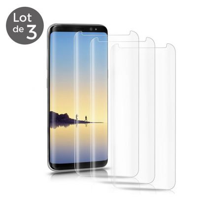 Lot de 3 vitres de protection en verre trempé pour Samsung Galaxy S8