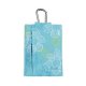 Golla Etui porte monnaie tissu bleu fleurs blanches (80x110)