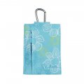 Golla Etui porte monnaie tissu bleu fleurs blanches (80x110)