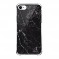 Coque iPhone 7/8/ iPhone SE 2020 anti-choc souple angles renforcés transparente Marbre noir Evetane