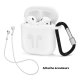 Housse silicone de protection pour AirPods Blanche