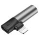 Adaptateur lightining et audio compatible avec iPhone - Argent