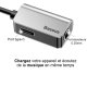 Adaptateur USB Type C à USB et mini jack 3,5mm - Argent