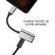 Adaptateur USB Type C à USB et mini jack 3,5mm - Argent