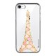 Coque iPhone 7/8 bumper argent Tour Eiffel Ecaille Rose Ecriture Tendance et Design La Coque Francaise