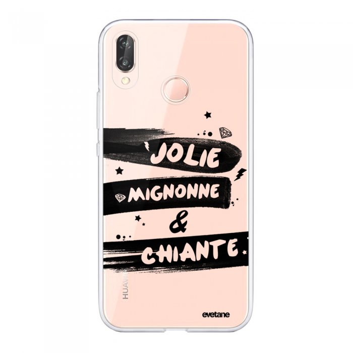 ChoosEU Coque Huawei Mate 20 Lite Transparente Silicone Bumper Souple Motif Swag Etui Soft Étui Antichoc Design Drole Mignon Ultra Fine Mince Slim Housse Case Protection Hibou 
