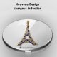 Chargeur Induction contour argent blanc Tour Eiffel Art Déco La Coque Francaise