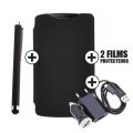 Pack Etui folio noir / 2 films protecteurs / stylet / Triple pack pour Acer Liquid Z3