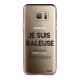 Coque Samsung Galaxy S7 Edge bumper rose gold Raleuse Mais Heureuse Ecriture Tendance et Design Evetane