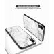 Coque Compatible avec iPhone Xr verre trempé bord noir, Marbre gris Ecriture Tendance et Design
