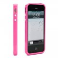 Bumper rose Muvit plus film protecteur d'écran avant / arrière pour iPhone 4 / 4S