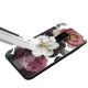 Coque Compatible avec Samsung Galaxy S9 verre trempé bord noir, Fleurs roses Ecriture Tendance et Design