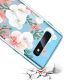 Coque Compatible avec Samsung Galaxy S10 Plus souple transparente, Orchidées Ecriture Tendance et Design