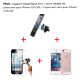 Pack iPhone 5/5S/SE : Coque anti-choc transparente , vitre de protection et support magnétique noir