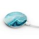 Pack : coque iPhone Xr et chargeur induction en verre trempé -  Bleu Nacré Marbre