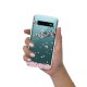 Coque Souple Samsung Galaxy S10 souple transparente Chute De Fleurs Motif Ecriture Tendance Evetane