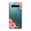 Coque Samsung Galaxy S10 silicone transparente Fleurs roses ultra resistant Protection housse Motif Ecriture Tendance Evetane