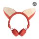 Casque filaire pour enfant en forme de renard -marron