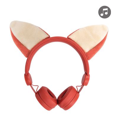 Casque filaire pour enfant en forme de renard -marron