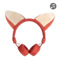 Casque filaire pour enfant en forme de renard - marron