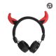 Casque filaire pour enfant en forme de diable -noir 