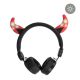 Casque filaire pour enfant en forme de diable -noir 