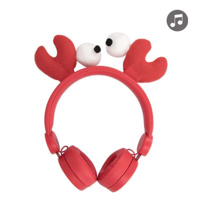 Casque filaire pour enfant en forme de crabe -rouge