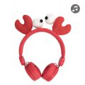 Casque filaire pour enfant en forme de crabe - rouge