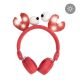 Casque filaire pour enfant en forme de crabe -rouge