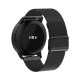 Montre connectée avec suivi d'activités compatible iOs et Android - avec bracelet en metal noir