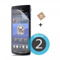 2 Films plastique pour Sony Ericsson Xperia Arc S