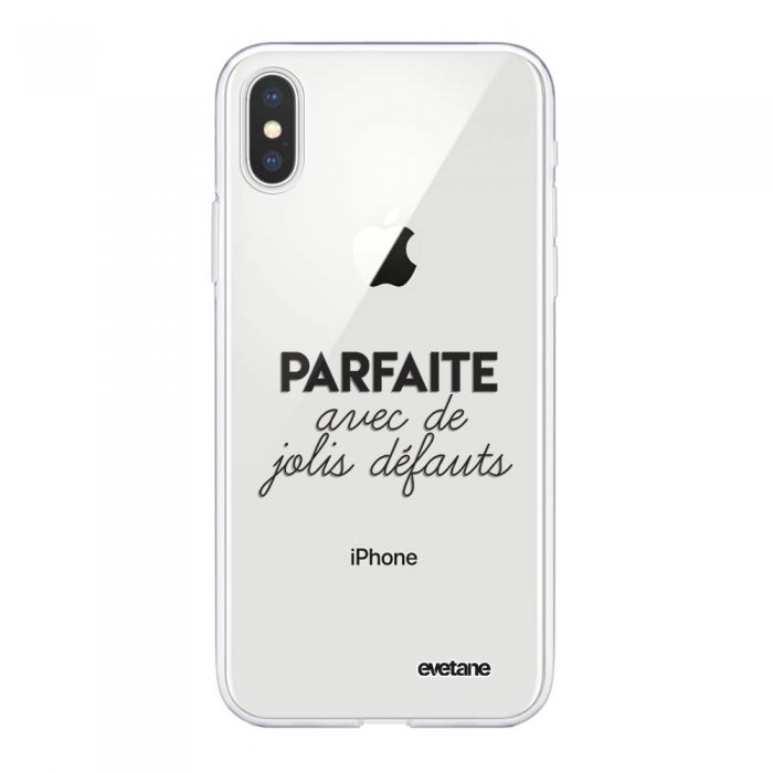 Coque Souple iPhone Xs Max souple transparente Parfaite Avec De Jolis Défauts Motif Ecriture