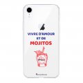 Coque iPhone Xr 360 intégrale transparente Vivre D'amour et de Mojitos Tendance La Coque Francaise.